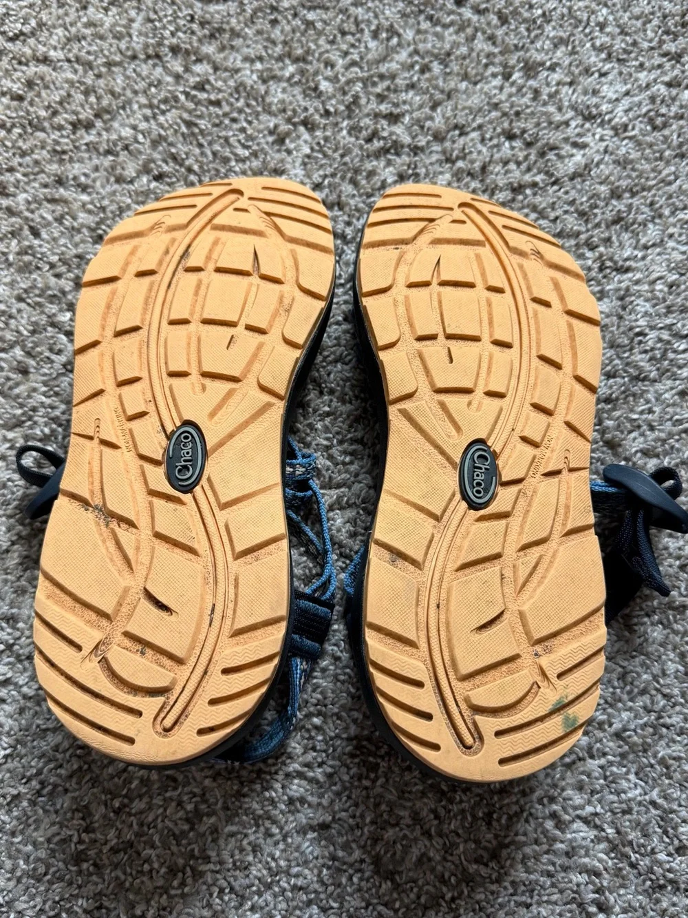 Chaco Women's Navy Blue Patterned Strappy Sandals